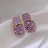 Square Rhinestone Earrings