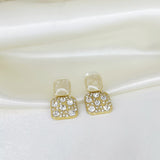 Square Rhinestone Earrings