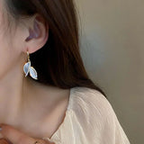 Korean Classic Leaf Drop Earrings