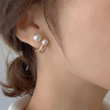 Classic Korean Pearl Ear Wrap Earrings