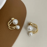 Classic Korean Pearl Ear Wrap Earrings