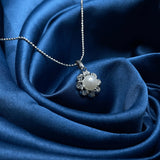 Sparkling Floral Pearl Pendant