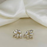 Stone Flower Ear Jacket Earrings (Can be worn multiple ways)